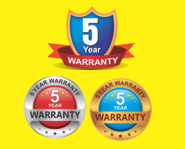 5 Years Warranty Logo Vector Free