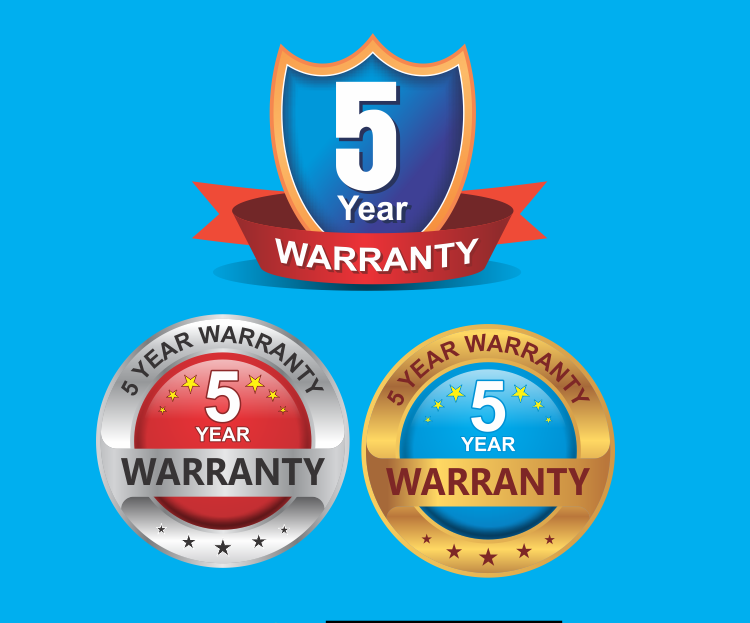 5-Years-Warranty-Logo-Vector-free
