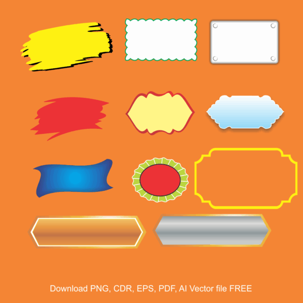 Banner Label Vector Design - Vector Design - Cdr, Ai, EPS, PNG, SVG