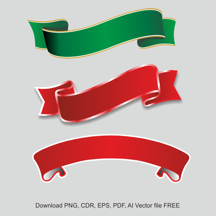 Green-Ribbon-Red-Ribbon-Vector