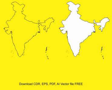 India Map Vector Line Illustration