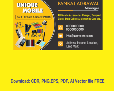 Mobile Repairing Shop Visiting Card Design