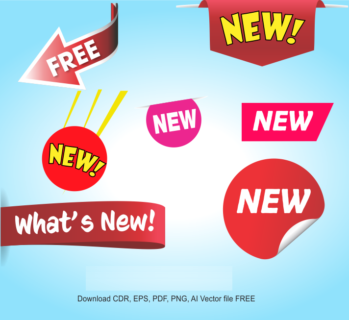 New-Vector-Label-Sticker-Design