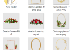 Death Photo Frame PNG | Obituary Frame | Remembrance Frame PNG