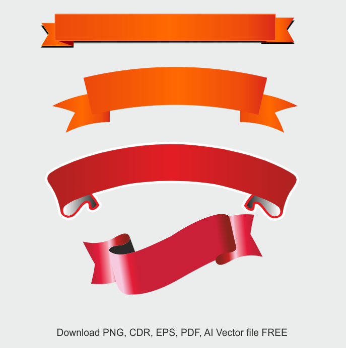 Vector-Ribbon-CDR-File-Free-Download