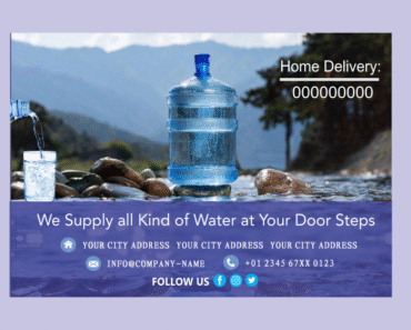 Water Business Card Vector