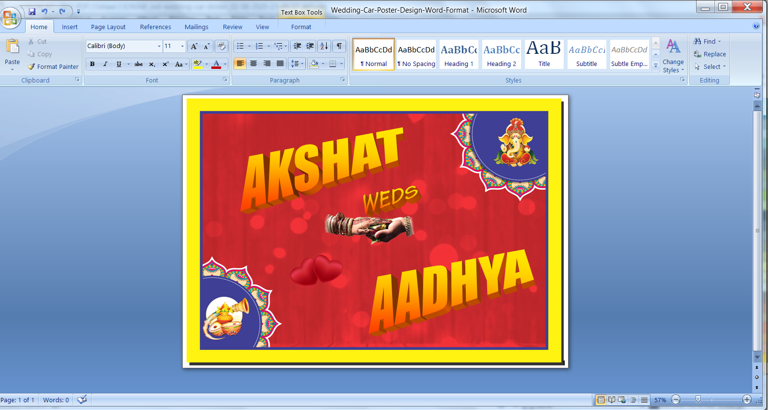 Wedding-Car-Poster-Design-Word-Format