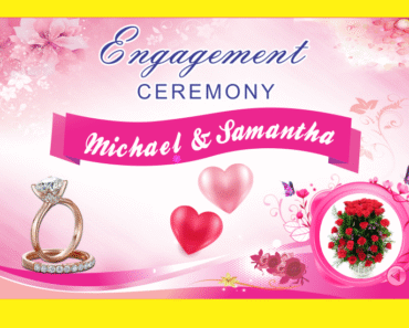 Wedding Engagement Banner Vector