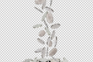 Silver Coins PNG Falling images FREE download